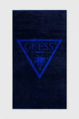 Zdjęcie produktu Guess ręcznik bawełniany kolor granatowy E4GZ03 SG00L