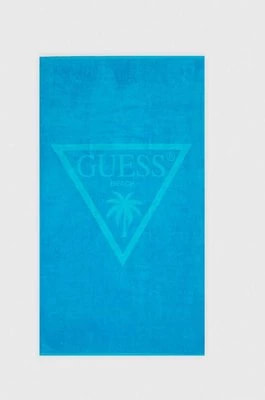 Zdjęcie produktu Guess ręcznik bawełniany kolor niebieski E4GZ03 SG00L