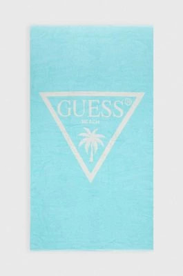 Zdjęcie produktu Guess ręcznik kąpielowy JACQ kolor turkusowy E4GZ28 SG00P