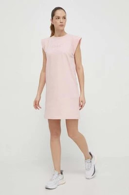Zdjęcie produktu Guess sukienka bawełniana ATHENA kolor różowy mini oversize V4GK05 KC641