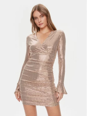 Zdjęcie produktu Guess Sukienka koktajlowa Britney W4RK42 KBJG0 Złoty Slim Fit