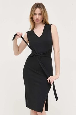 Zdjęcie produktu Guess sukienka kolor czarny mini dopasowana