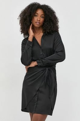 Zdjęcie produktu Guess sukienka AYLA kolor czarny mini prosta W2BK83 WF1T2