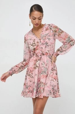 Zdjęcie produktu Guess sukienka VANESSA kolor różowy mini rozkloszowana W4GK42 WDW82
