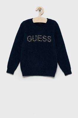 Zdjęcie produktu Guess sweter dziecięcy kolor granatowy lekki