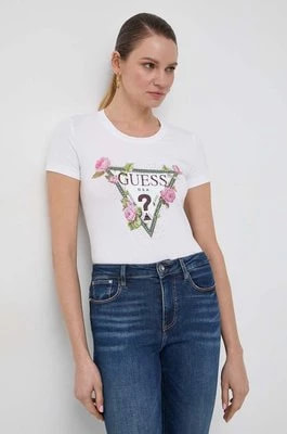 Zdjęcie produktu Guess t-shirt FLORAL damski kolor biały W4RI28 J1314