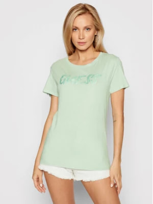 Zdjęcie produktu Guess T-Shirt Pool Reflection Logo W1YI45 RA0Q0 Zielony Regular Fit