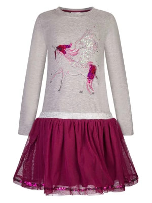 Zdjęcie produktu happy girls by Eisend Sukienka w kolorze jasnoszaro-bordowym rozmiar: 92