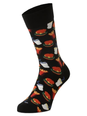Zdjęcie produktu Happy Socks Męskie skarpety z cienkiej dzianiny Mężczyźni czarny wzorzysty,