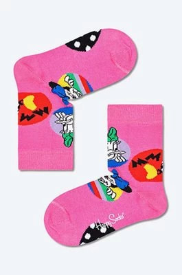 Zdjęcie produktu Happy Socks skarpetki dziecięce x Disney Daisy & Minnie kolor fioletowy Skarpetki Happy Socks x Disney Daisy & Minnie Dot KDNY01-3302