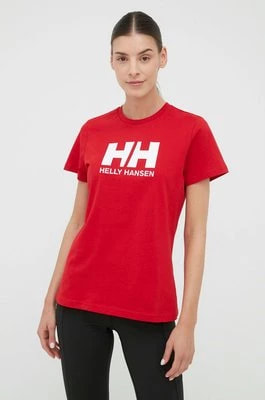 Zdjęcie produktu Helly Hansen t-shirt bawełniany kolor czerwony 34112-001