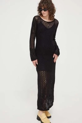 Zdjęcie produktu Herskind sukienka bawełniana kolor czarny maxi prosta