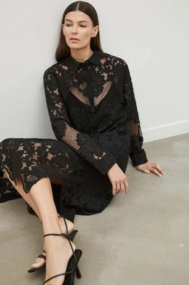 Zdjęcie produktu Herskind sukienka bawełniana Meyer kolor czarny midi oversize 5179129