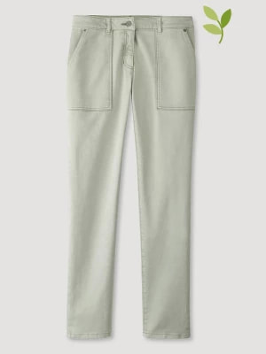 Zdjęcie produktu Hessnatur Spodnie w kolorze jasnozielonym rozmiar: 48