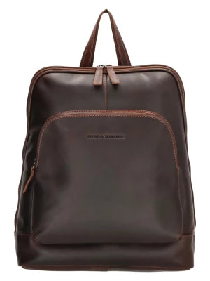 Zdjęcie produktu HIDE & STITCHES Skórzany plecak w kolorze brązowym - 32 x 35 x 10 cm rozmiar: onesize