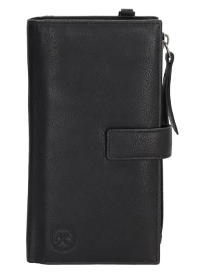 Zdjęcie produktu HIDE & STITCHES Skórzany portfel w kolorze czarnym - 18 x 10 x 2 cm rozmiar: onesize