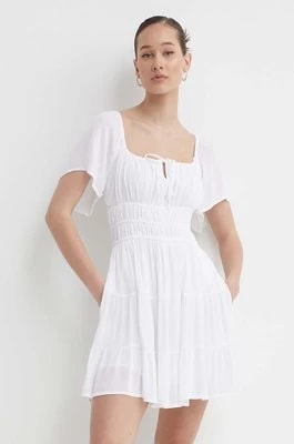 Zdjęcie produktu Hollister Co. sukienka kolor biały mini rozkloszowana