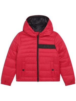 Zdjęcie produktu Hugo Boss Kids Dwustronna kurtka puchowa w kolorze czarno-czerwonym rozmiar: 158
