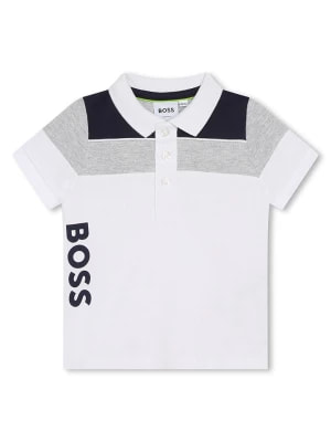 Zdjęcie produktu Hugo Boss Kids Koszulka polo w kolorze biało-szaro-granatowym rozmiar: 92