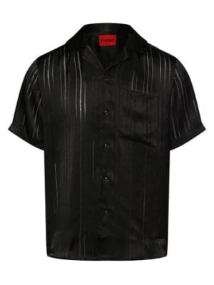 Zdjęcie produktu HUGO Koszula męska - Ellino Mężczyźni Regular Fit wiskoza czarny w paski,