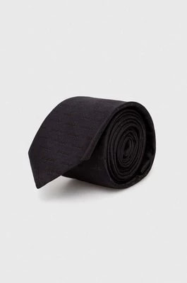 Zdjęcie produktu HUGO krawat jedwabny kolor czarny 50494277