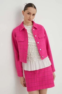 Zdjęcie produktu HUGO kurtka damska kolor różowy przejściowa oversize 50508646