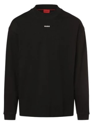 Zdjęcie produktu HUGO Męska koszula z długim rękawem - Dapaso Mężczyźni Bawełna czarny jednolity,