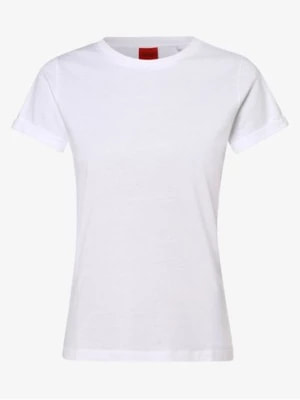 Zdjęcie produktu HUGO T-shirt damski Kobiety Bawełna biały jednolity,