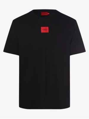 Zdjęcie produktu HUGO T-shirt męski Mężczyźni Bawełna czarny jednolity,