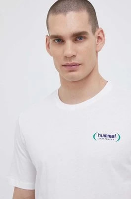 Zdjęcie produktu Hummel t-shirt bawełniany kolor biały gładki