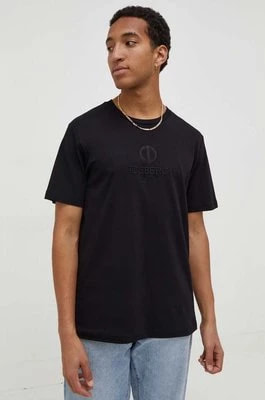 Zdjęcie produktu Iceberg t-shirt bawełniany męski kolor czarny gładki