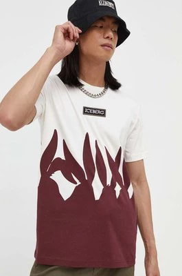 Zdjęcie produktu Iceberg t-shirt bawełniany x Lonney Tunes kolor beżowy wzorzysty