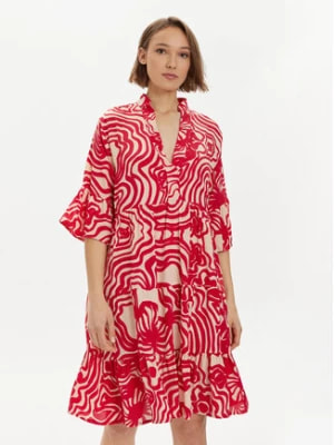 Zdjęcie produktu Iconique Sukienka koszulowa Morena IC24-117 Czerwony Relaxed Fit