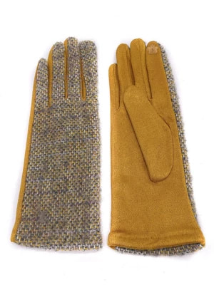 Zdjęcie produktu INKA BRAND Rękawiczki w kolorze musztardowym rozmiar: onesize