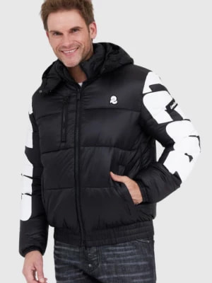 Zdjęcie produktu INVICTA Czarna kurtka puchowa męska z dużym logo