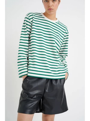 Zdjęcie produktu InWear Koszulka w kolorze zielono-białym rozmiar: XL