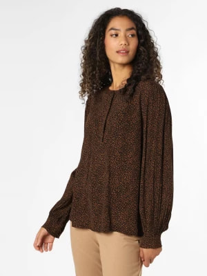 Zdjęcie produktu IPURI Bluzka damska Kobiety wiskoza czarny|brązowy wzorzysty,