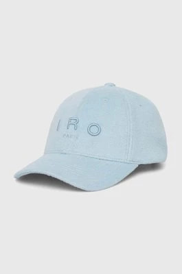Zdjęcie produktu IRO czapka z daszkiem kolor niebieski z aplikacją