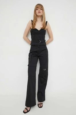 Zdjęcie produktu IRO spodnie damskie kolor czarny proste high waist