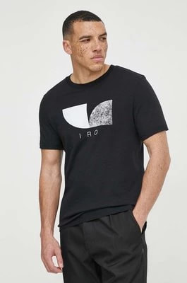 Zdjęcie produktu IRO t-shirt bawełniany męski kolor czarny z nadrukiem