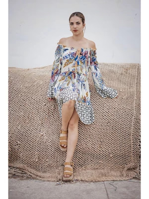 Zdjęcie produktu Isla Bonita by SIGRIS Sukienka w kolorze kremowo-niebieskim ze wzorem rozmiar: M