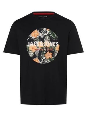 Zdjęcie produktu Jack & Jones Koszulka męska - JJChill Mężczyźni Bawełna niebieski nadruk,