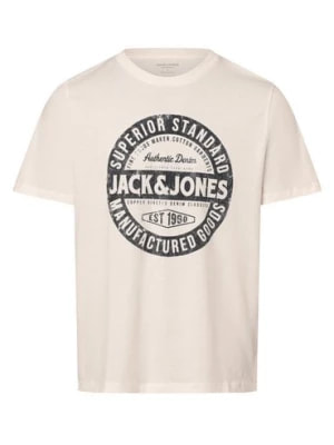 Zdjęcie produktu Jack & Jones Koszulka męska - JJEJeans Mężczyźni Bawełna szary nadruk,