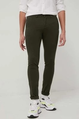 Zdjęcie produktu Jack & Jones spodnie męskie kolor zielony dopasowane