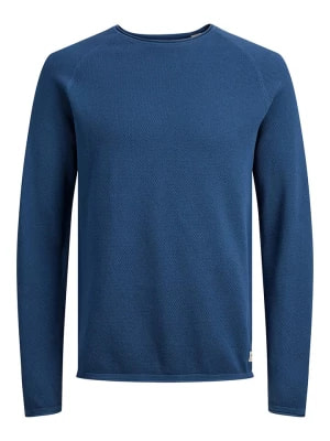 Zdjęcie produktu Jack & Jones Sweter "Hill" w kolorze niebieskim rozmiar: L