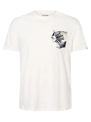 Zdjęcie produktu Jack & Jones T-shirt męski Mężczyźni Bawełna biały nadruk,