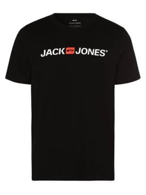 Zdjęcie produktu Jack & Jones T-shirt męski Mężczyźni Dżersej czarny nadruk,
