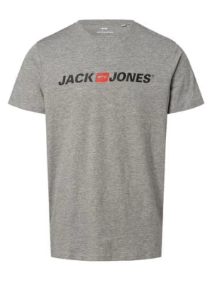 Zdjęcie produktu Jack & Jones T-shirt męski Mężczyźni Dżersej szary nadruk,
