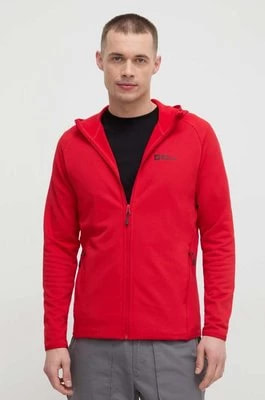 Zdjęcie produktu Jack Wolfskin bluza sportowa Baiselberg kolor czerwony z kapturem gładka 1710541