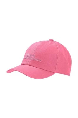 Zdjęcie produktu Jack Wolfskin czapka dziecięca BASEBALL CAP K kolor różowy z nadrukiem